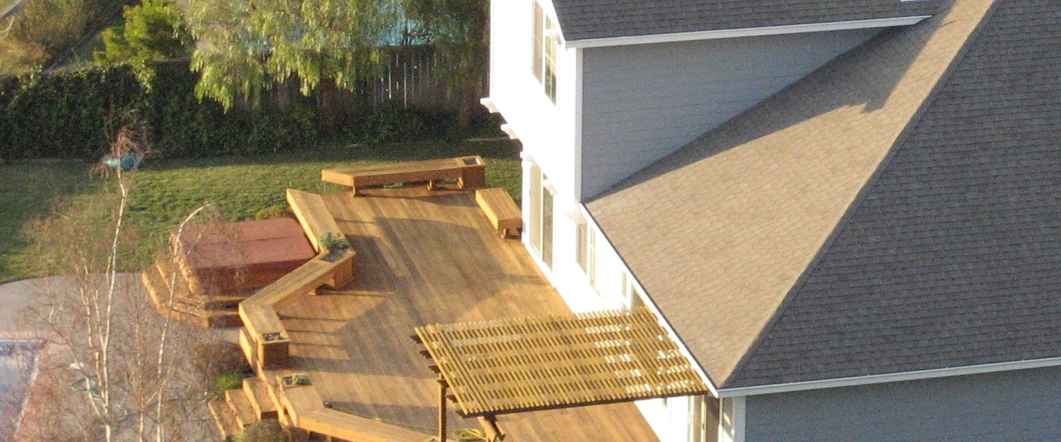 Beautiful wooden deck in an Australian backyard with hardwood timber flooring